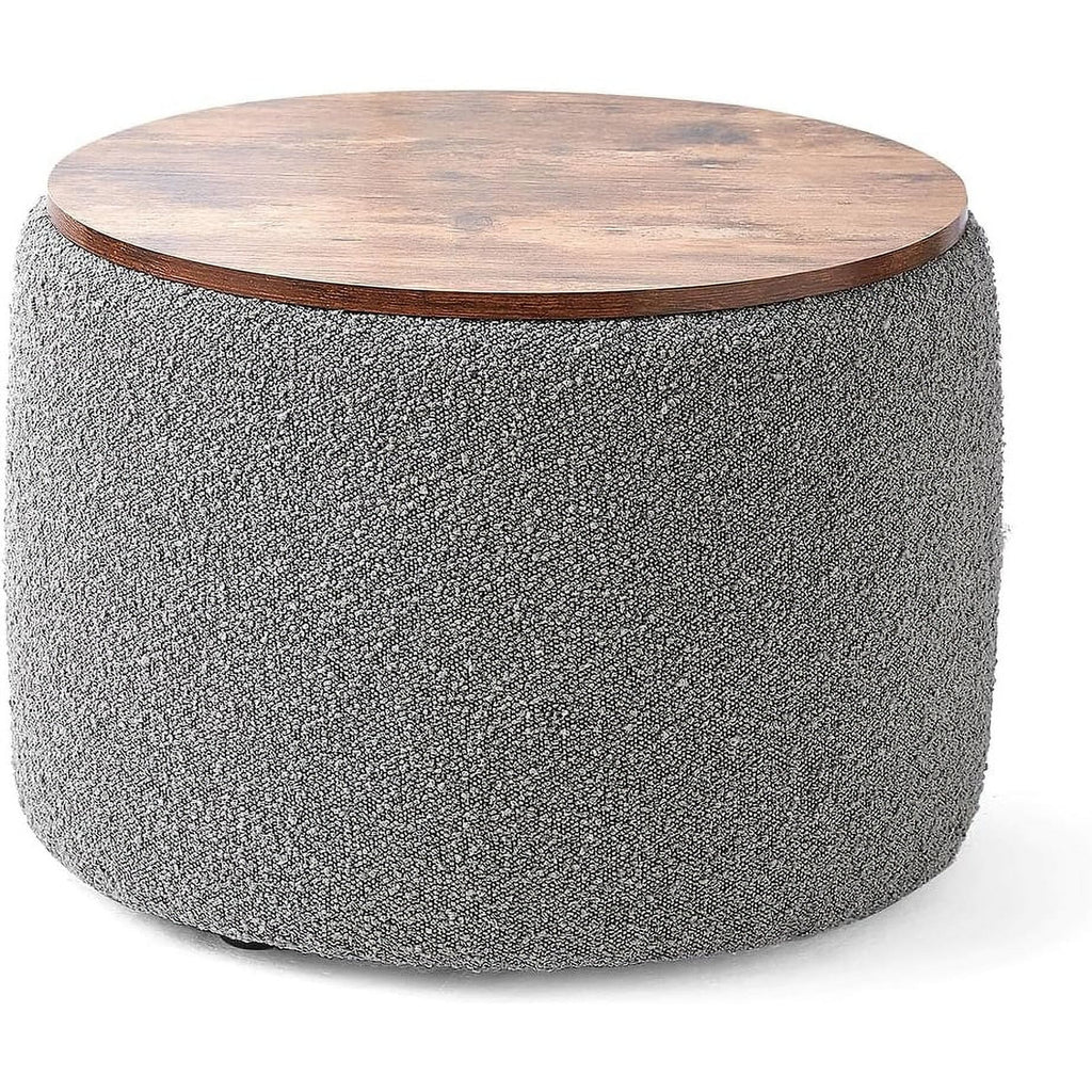 Storage Table Ottoman Gray White A30016