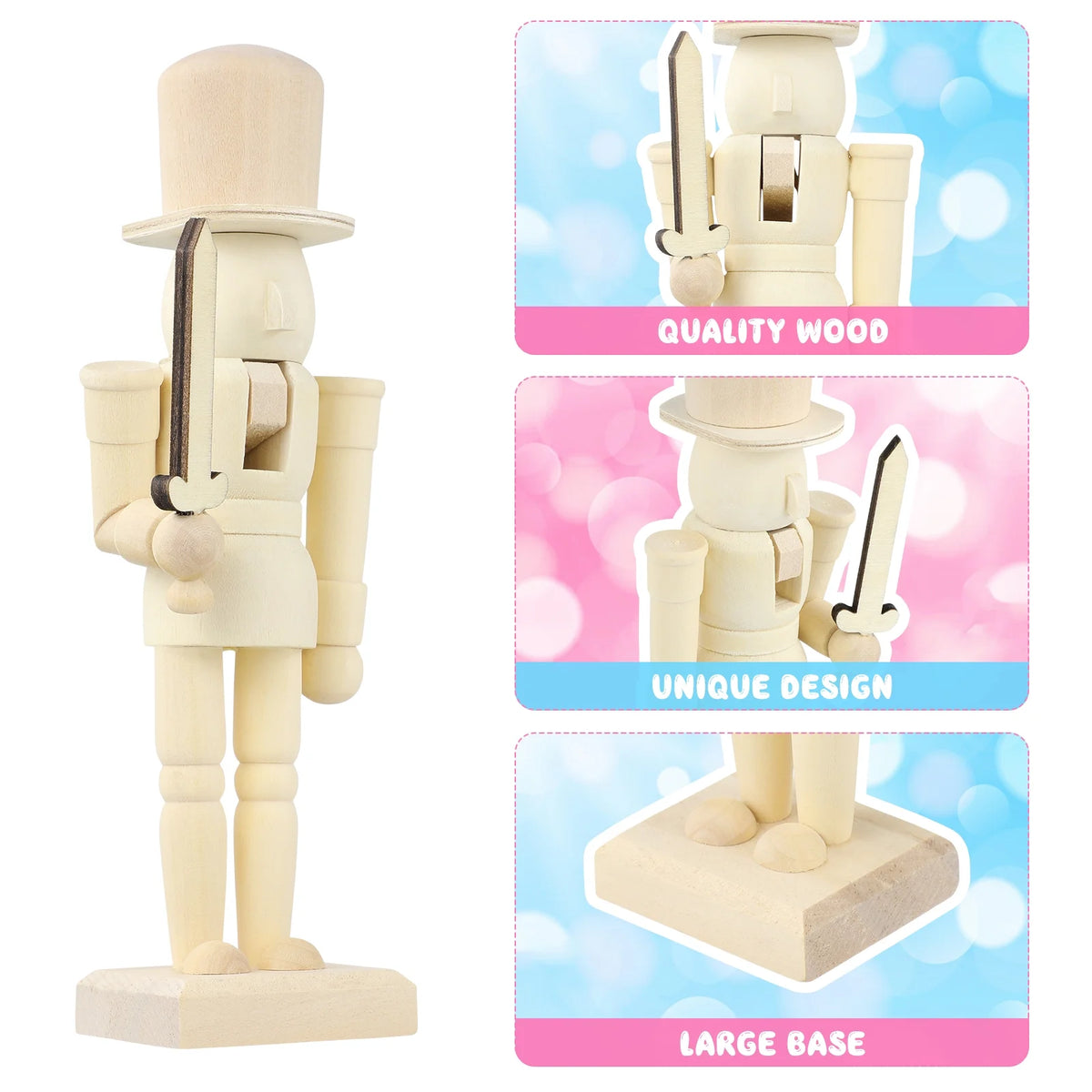 Unfinished Wooden Nutcracker Doll N901702
