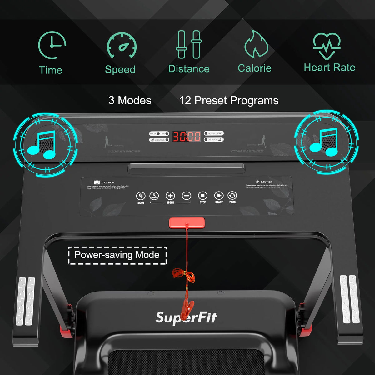 Electric Treadmill Compact Walking Running Machine I51479