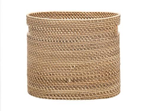 Round Sisal Storage Basket with Handles J12693
