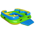 Inflatable Floating Island Lounge Raft with Cup Holders and Coolers - 4 Person G995930