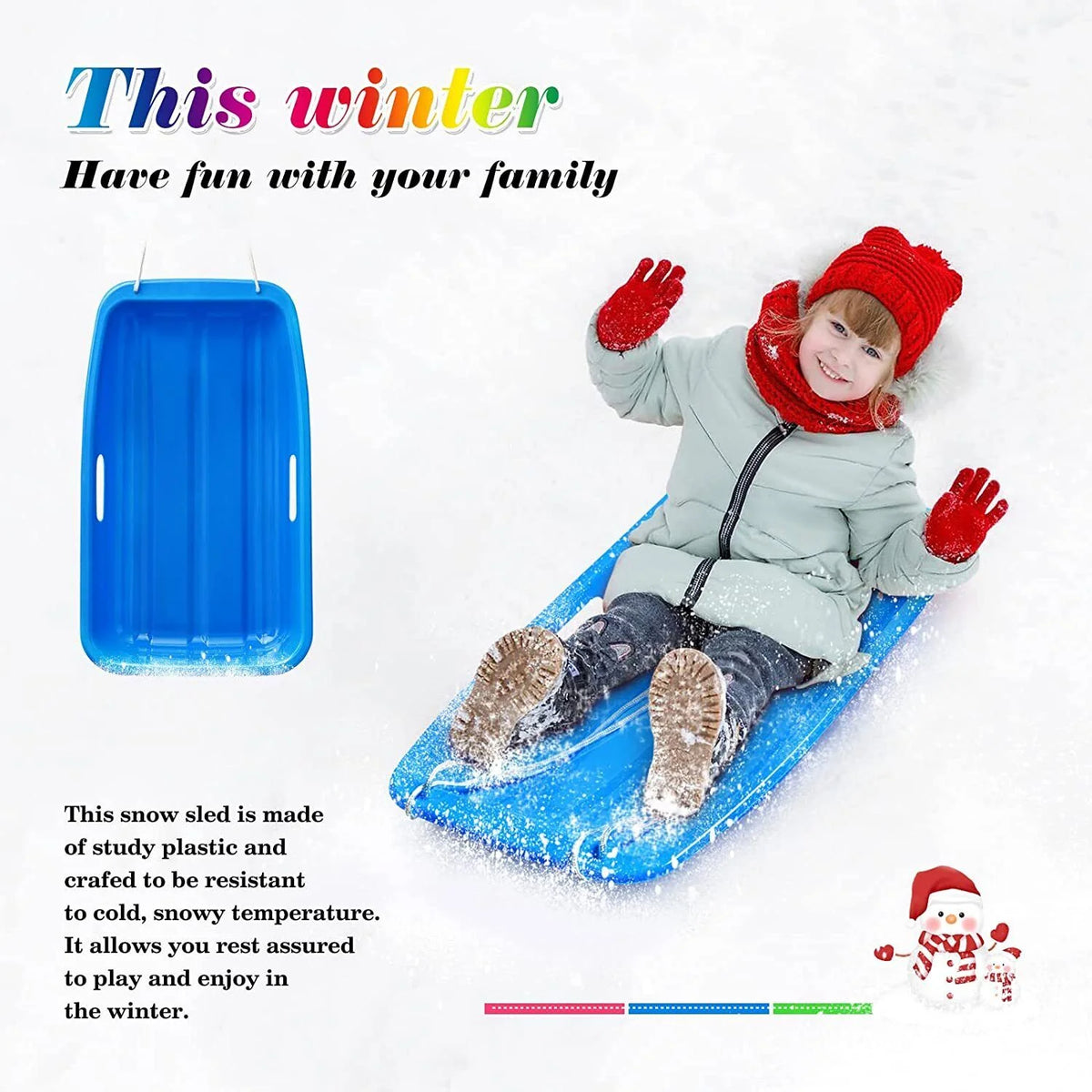 25 in Snow Sled Sleigh Toboggan B622