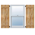 Board-n-Batten Shutters with Z-Bar, Rough Sawn Western Red Cedar H9831