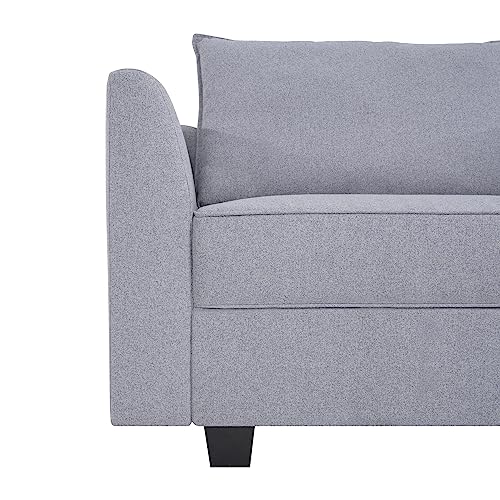 Caramel 6-Seater Modular Sleeper Couch with Ottoman Air Leather H173