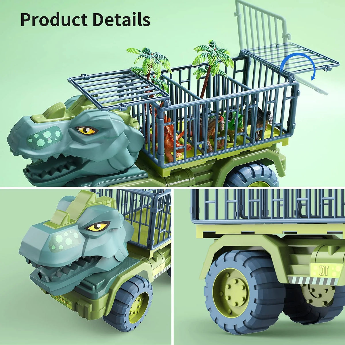 Dinosaur Transport Car Carrier Truck with 15 Dinosaurs C1462