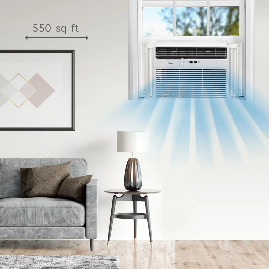 12,000 BTU 115V Smart Window Air Conditioner with Remote, White Y210182