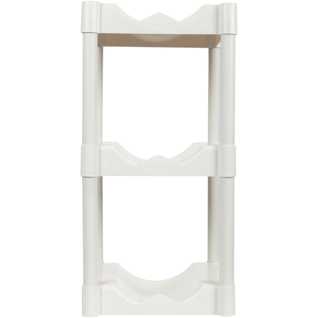 3-Tier White Plastic Storage System with Floor Protector P2988