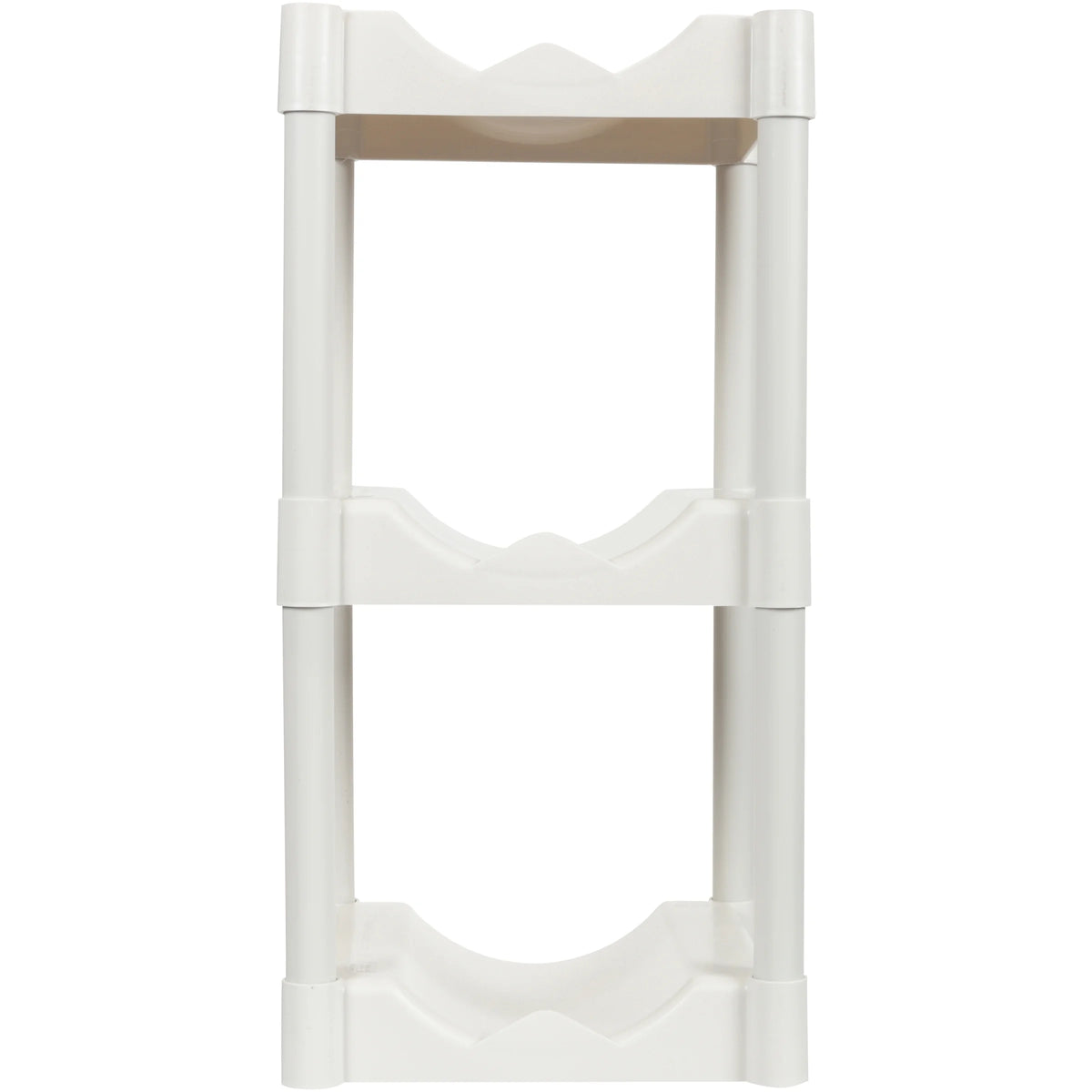 3-Tier White Plastic Storage System with Floor Protector P2988