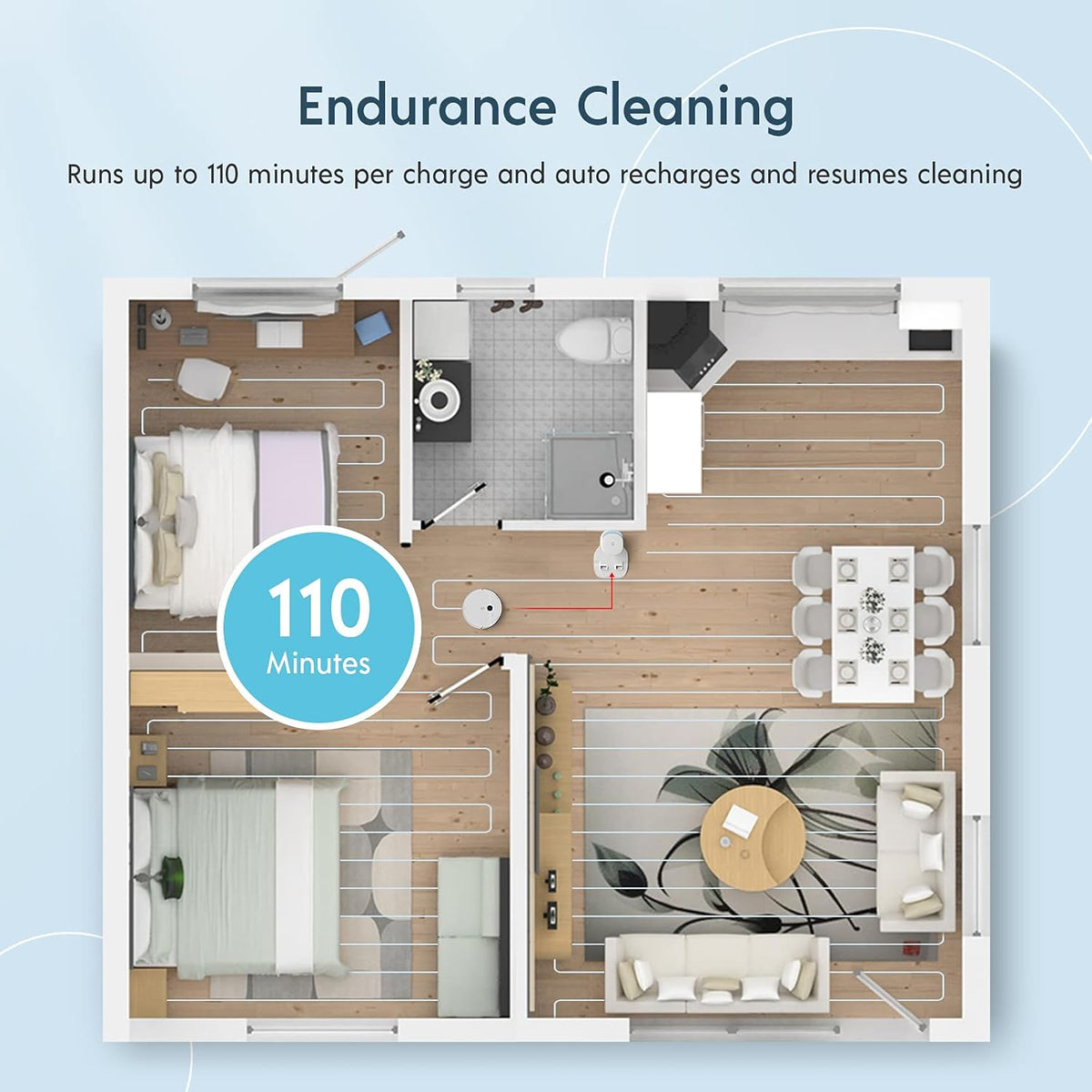 Robot Vacuum with 3000Pa Suction Power R60288
