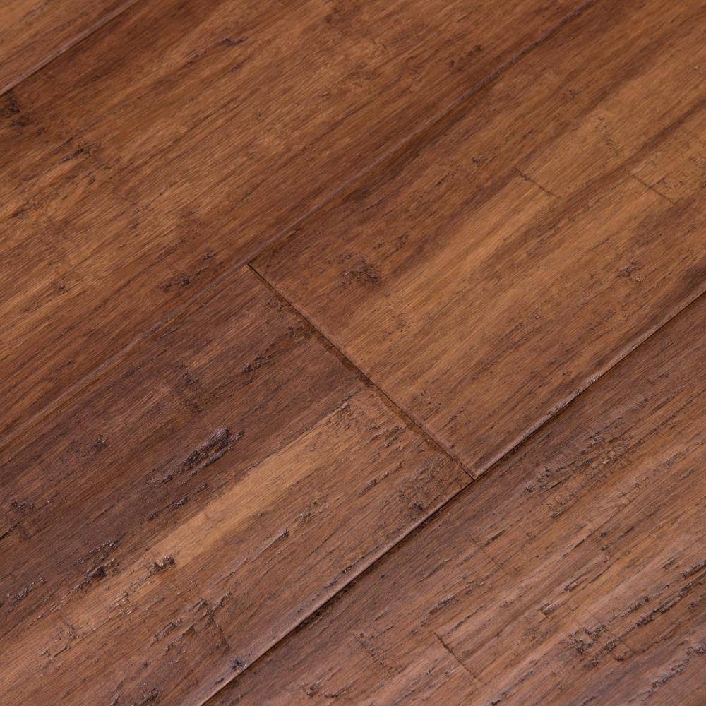 5-1/8-in Wide x 9/16-in Thick Bamboo Bourbon Barrel Distressed Solid Hardwood Flooring K46591