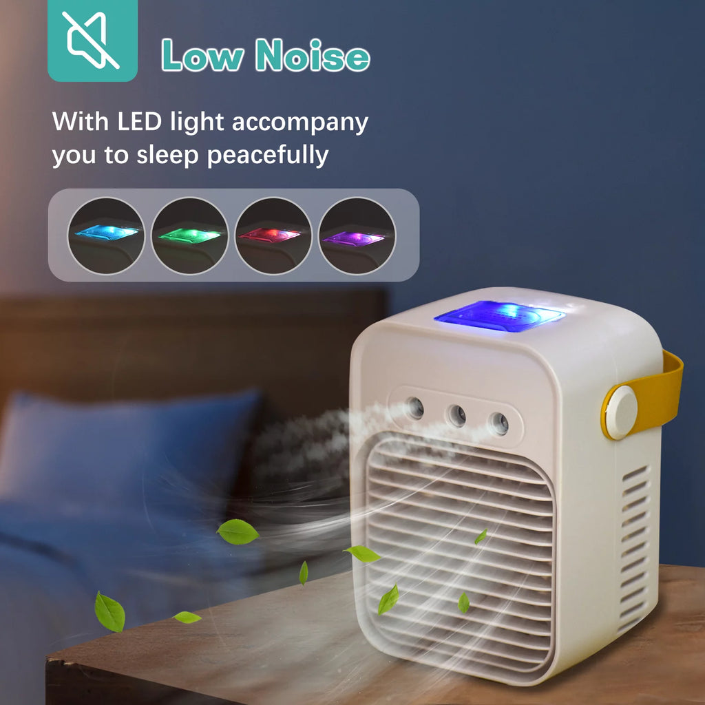 Portable Air Cooling Fan with LED Light 3 Wind Speeds J5657