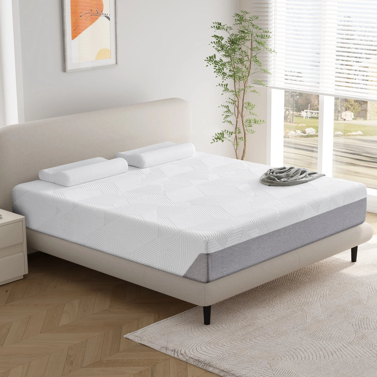 King Size Medium Firm Memory Foam Mattress U40332