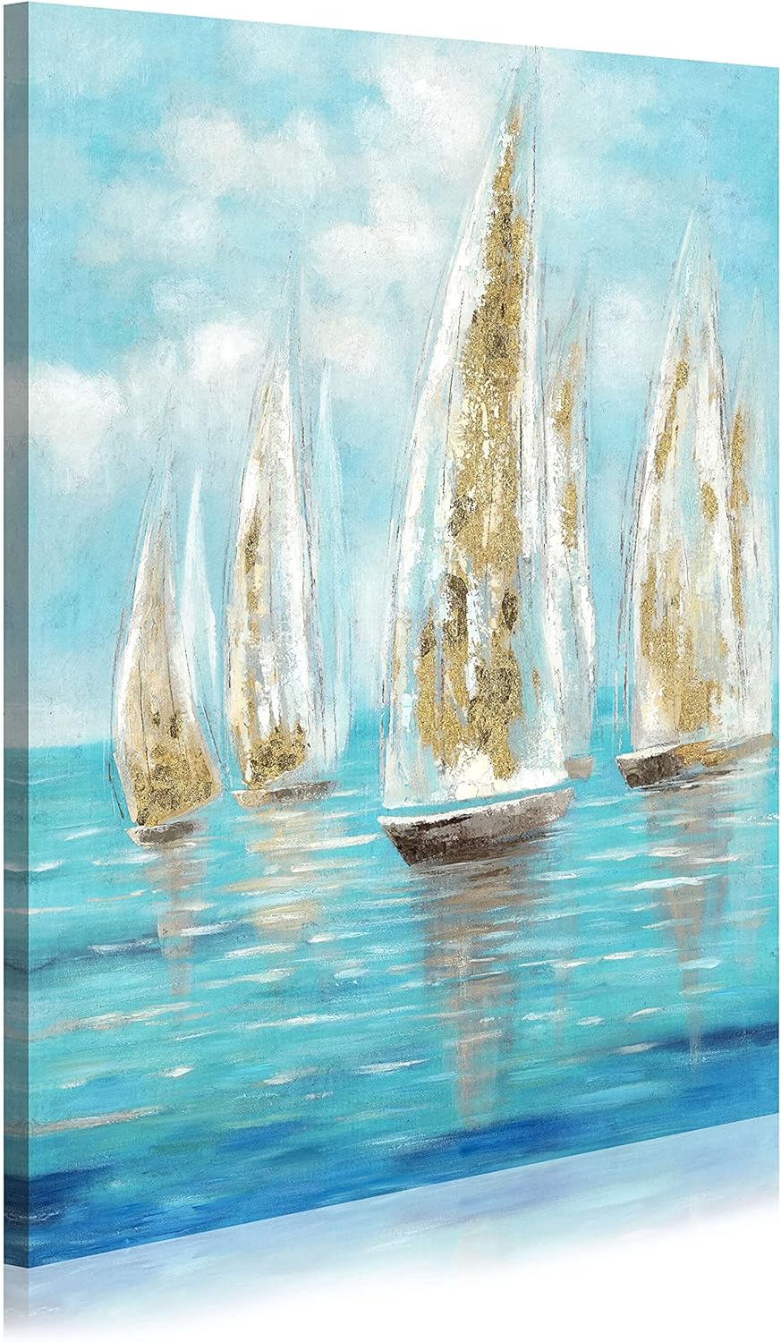 36 x 24 Hand-Painted Textured Canvas Wall Art Z3111