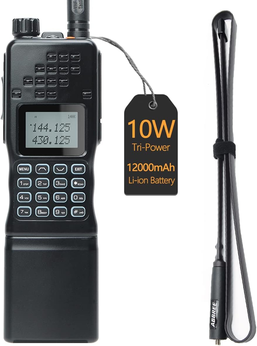 10W Portable Two Way Radio Walkie Talkies with 12000mAh Battery J239605