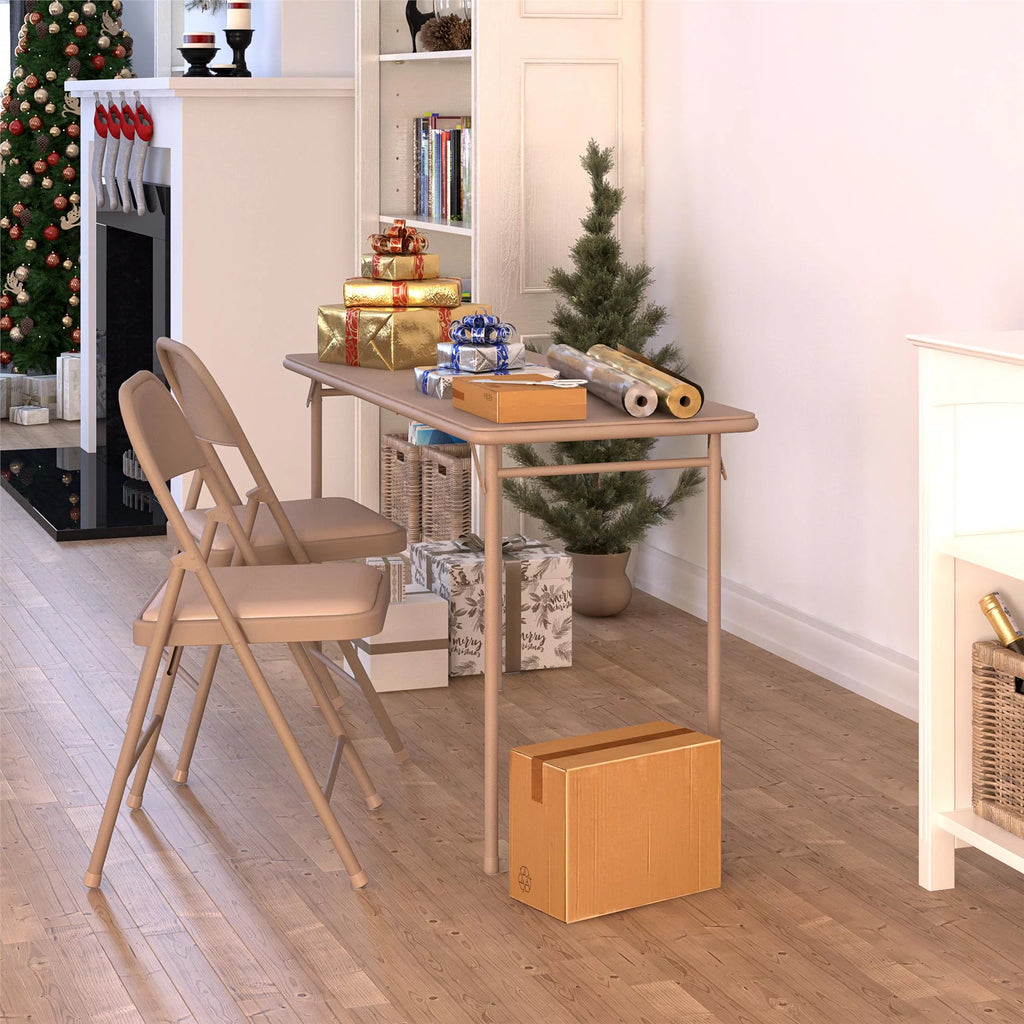 Vinyl Upholstered Steel Frame Folding Table N404119