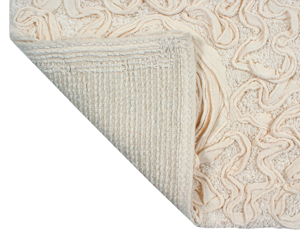 Linen Cotton Bathroom Contour Rug N848239