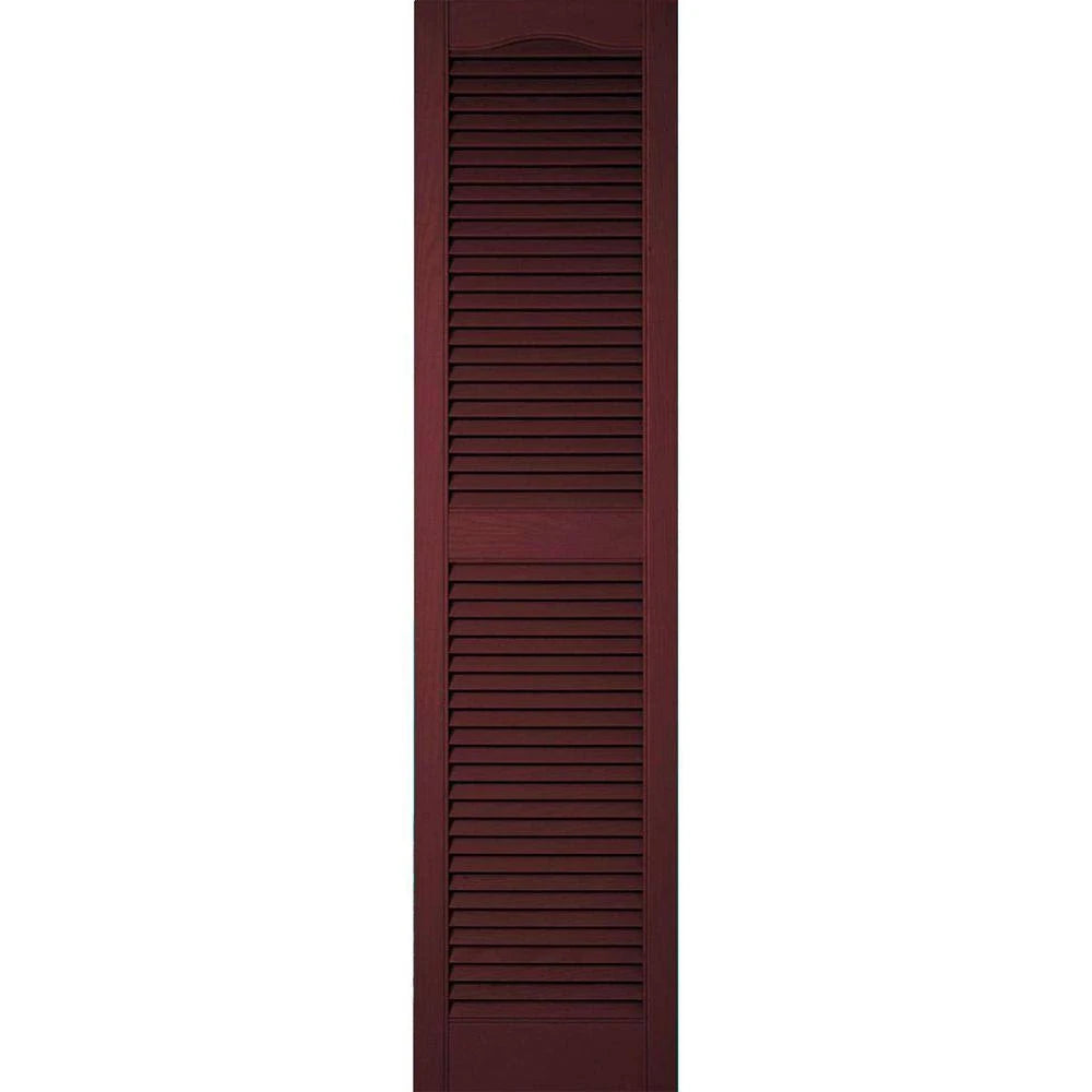 Vinyl Cathedral Top Open Louver Shutters M824