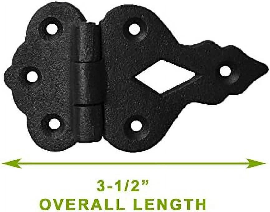 Black Wrought Iron Cabinet Hinge 3/8 In Offset Pack Of 2 U386