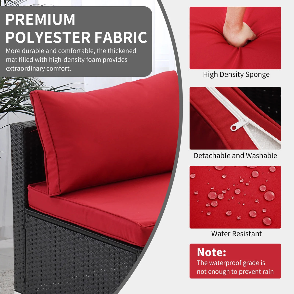 7 Pcs Outdoor Patio Furniture Sofa Set I45796