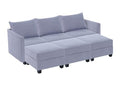 Caramel 6-Seater Modular Sleeper Couch with Ottoman Air Leather H173