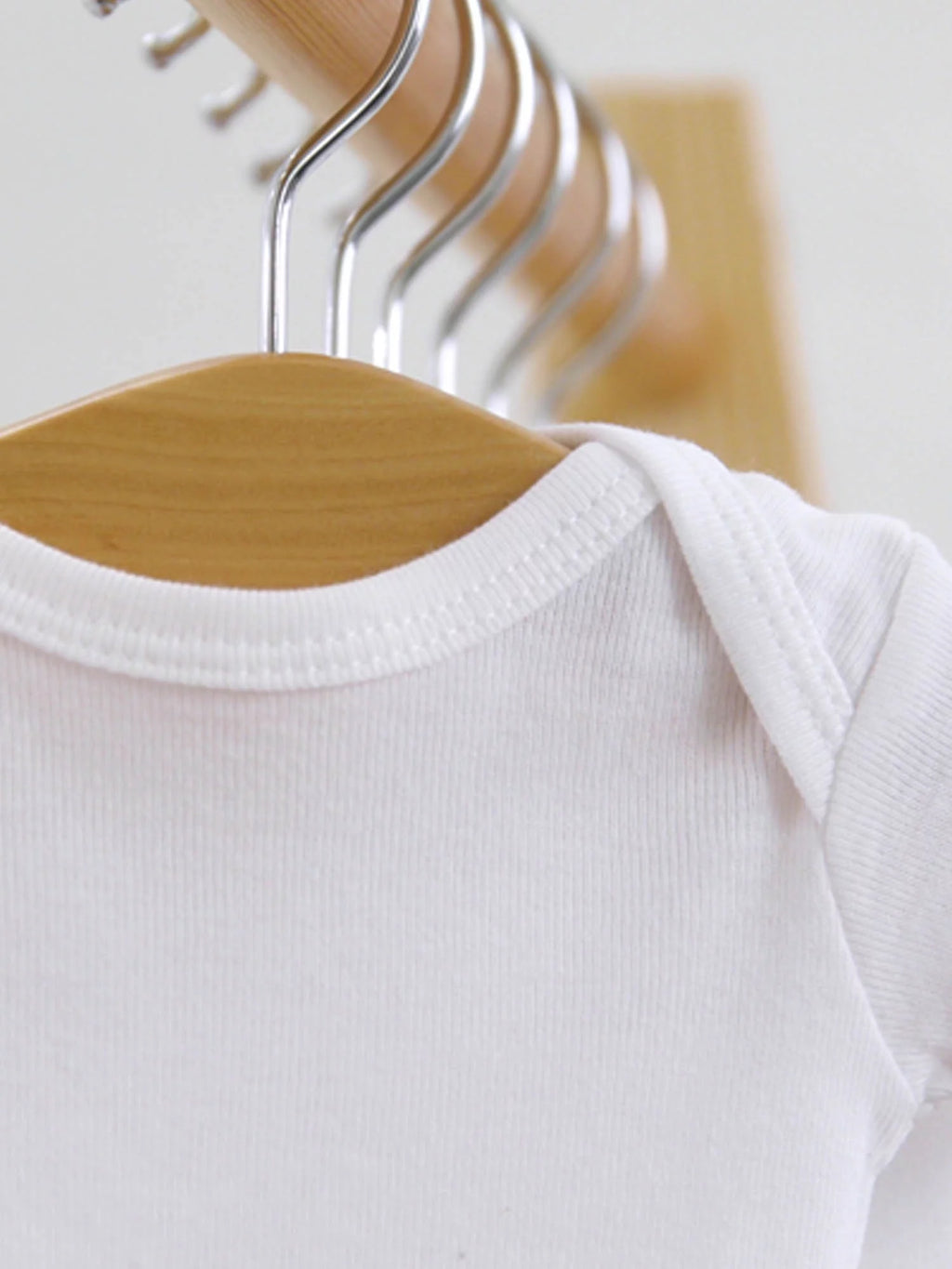 White Cotton Rib Short Sleeve Bodysuits, 8-Pack T93482