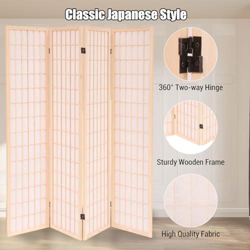 4 Panel Wooden Room Divider Screen Q391346