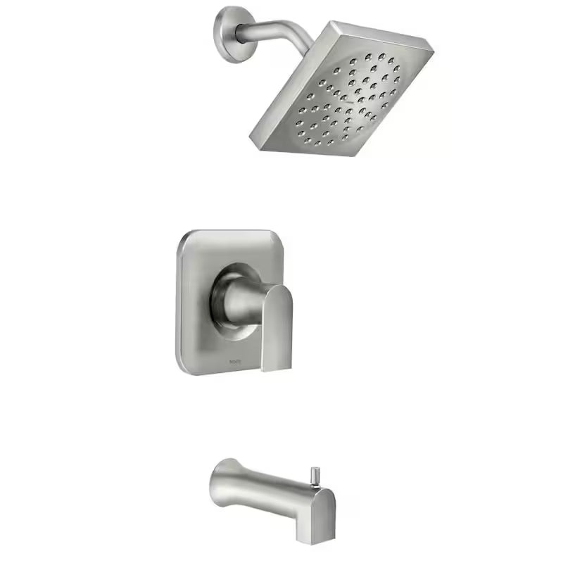 Single-Handle 1-Spray Tub and Shower Faucet Brushed Nickel X6073