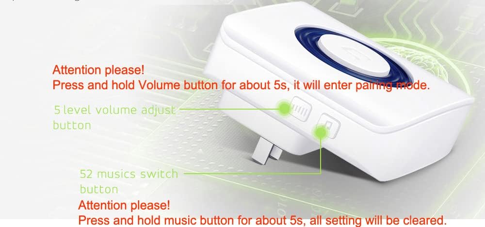 Wireless Motion Sensor Alert Alarm with 3 Receiver 2 Monitor Motion M6173
