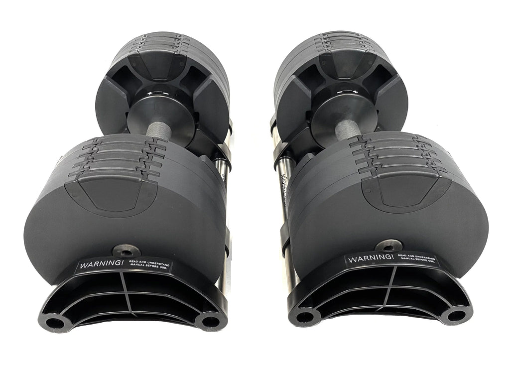 Adjustable Dumbbell 5 - 50 LB (Pair) Black with Tray Y6543