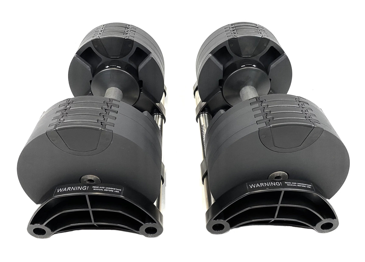 Adjustable Dumbbell 5 - 50 LB (Pair) Black with Tray Y6543
