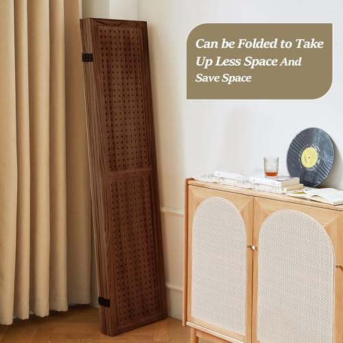 5.6Ft Wooden Pegboard Room Divider X87818
