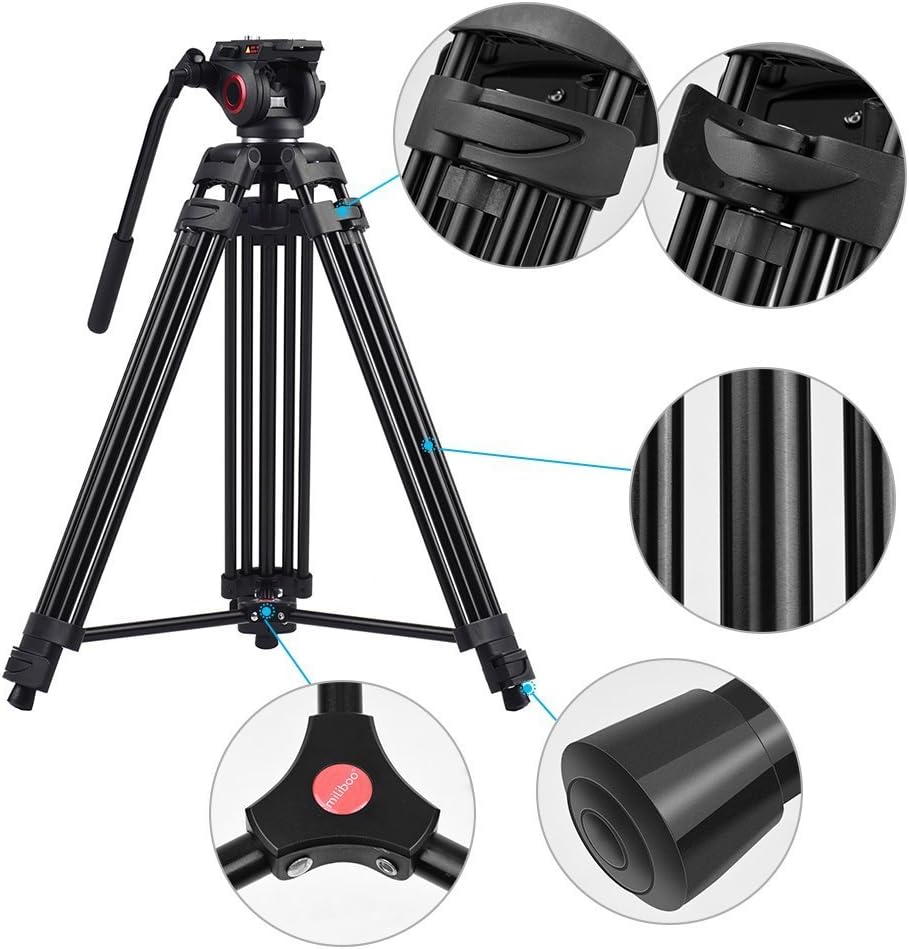 Heavy Duty Aluminum Video Tripod with Camera Stand N6941