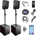 Powered PA Speaker System Combo Set with Subwoofers and Line Array Speakers R43141