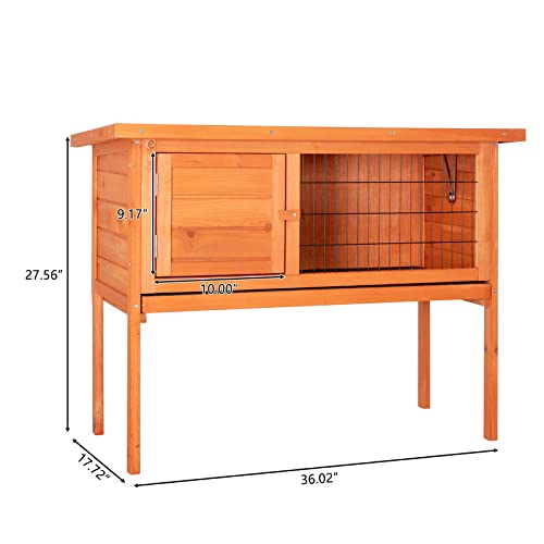 36" Single Deck Waterproof Wooden Rabbit Hutch W289624