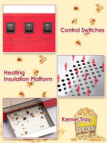 Red 8 Oz Kettle Popcorn Machine E294