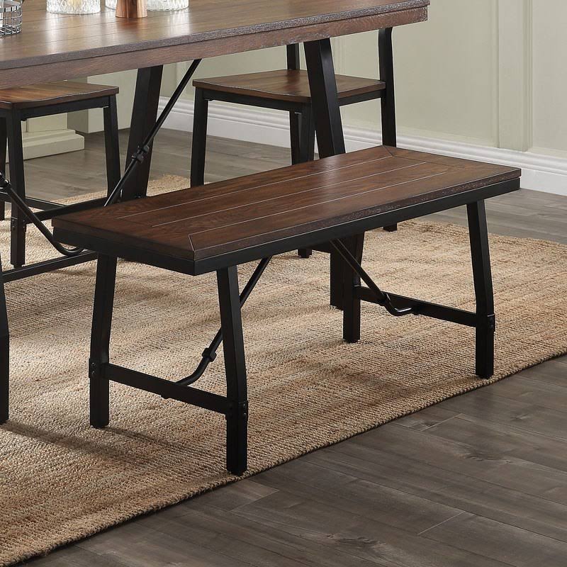 Oak & Black Bench B74979