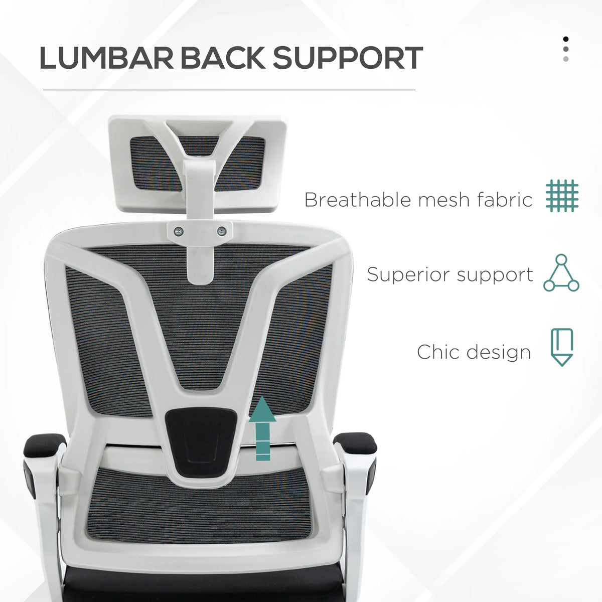 Black Home Office Chair with Adjustable Headrest and Lumbar Support G622