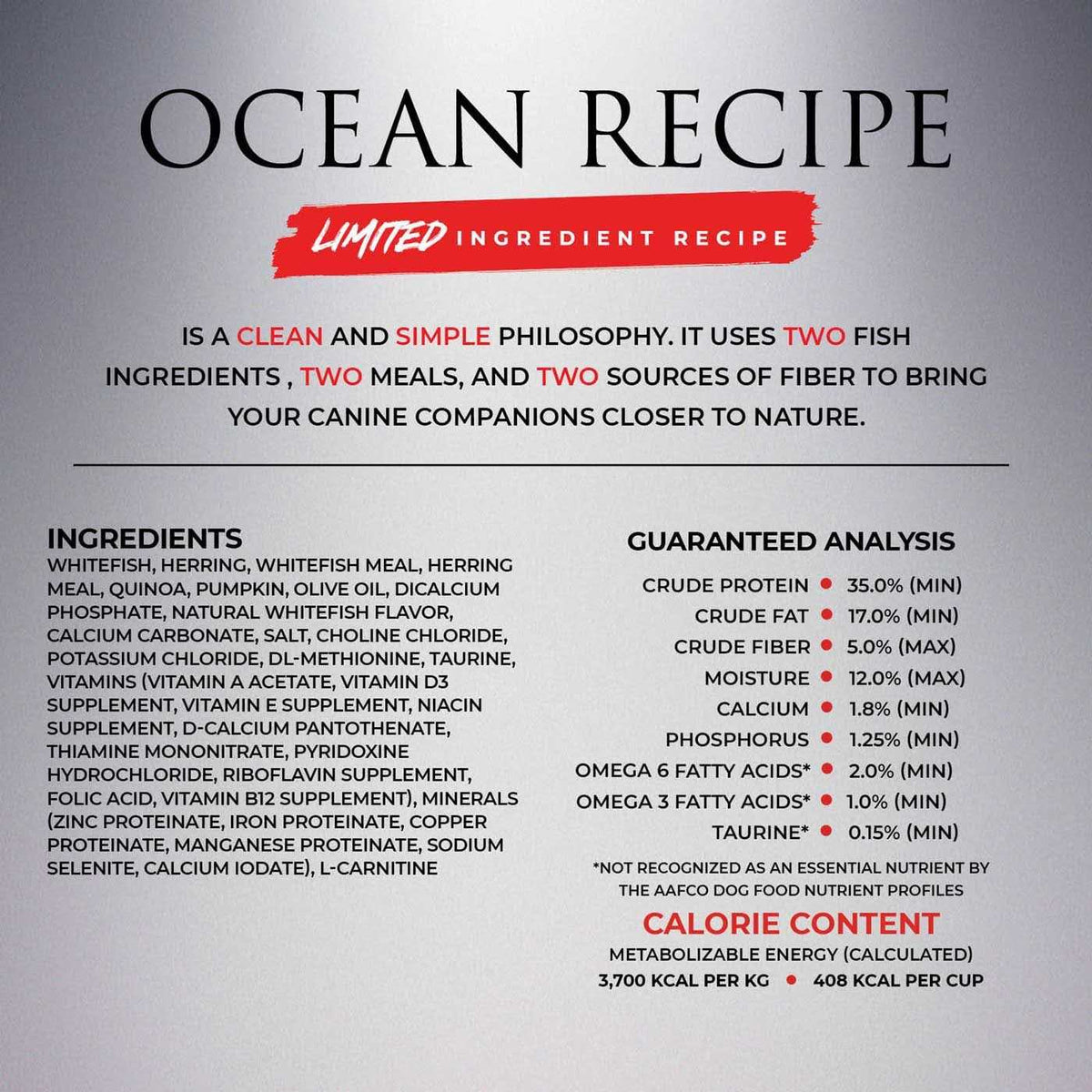 Ocean Recipe Dog Dry Food C6821