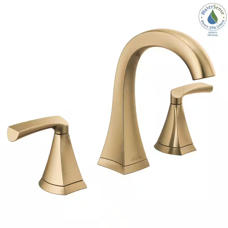 8 in. Widespread Double Handle Bathroom Faucet in Champagne Bronze T905595