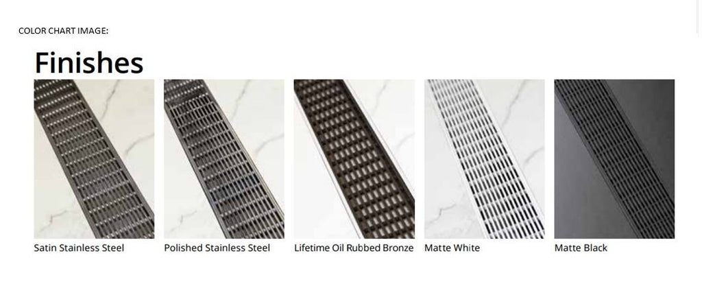 48x22 Tile Insert Linear Shower Drain N130