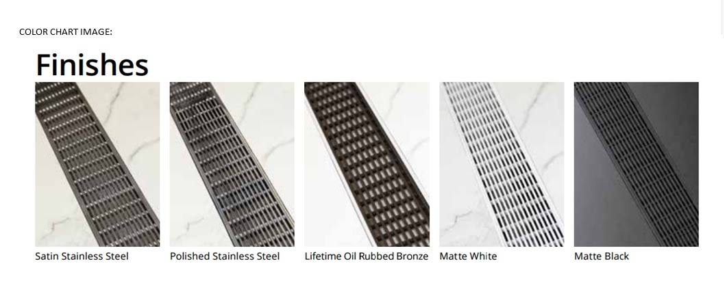 48x22 Tile Insert Linear Shower Drain N130