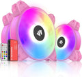 3pack Pink 120mm ARGB Computer Case Fans L6650