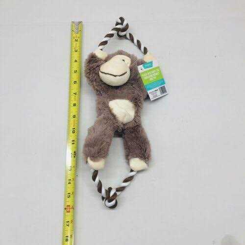 Monkey Plush Rope Squeaky Dog Toy I3523