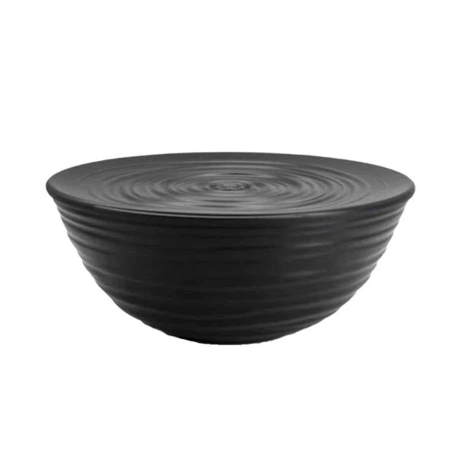 L Bowl With Lid Black B13409