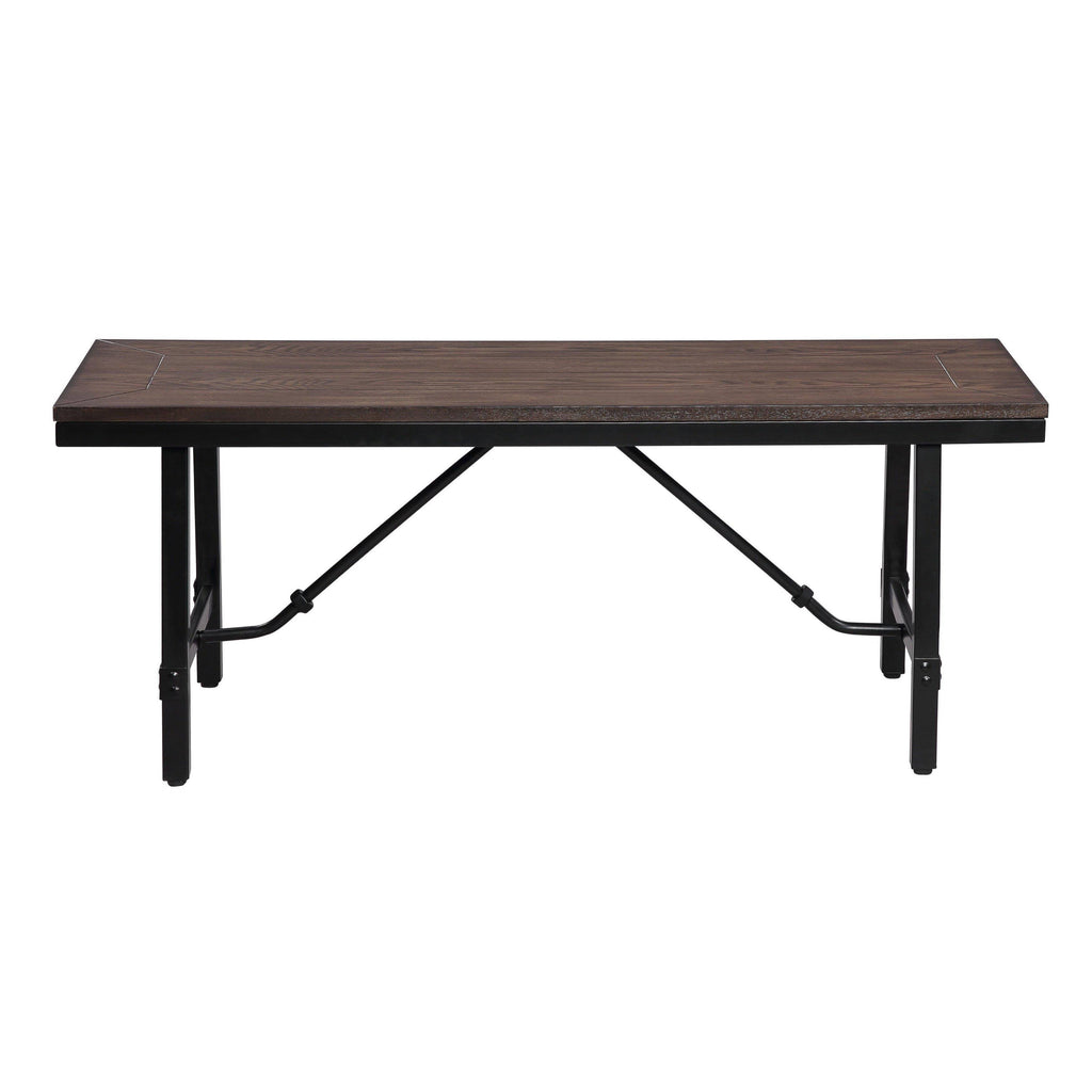 Oak & Black Bench B74979