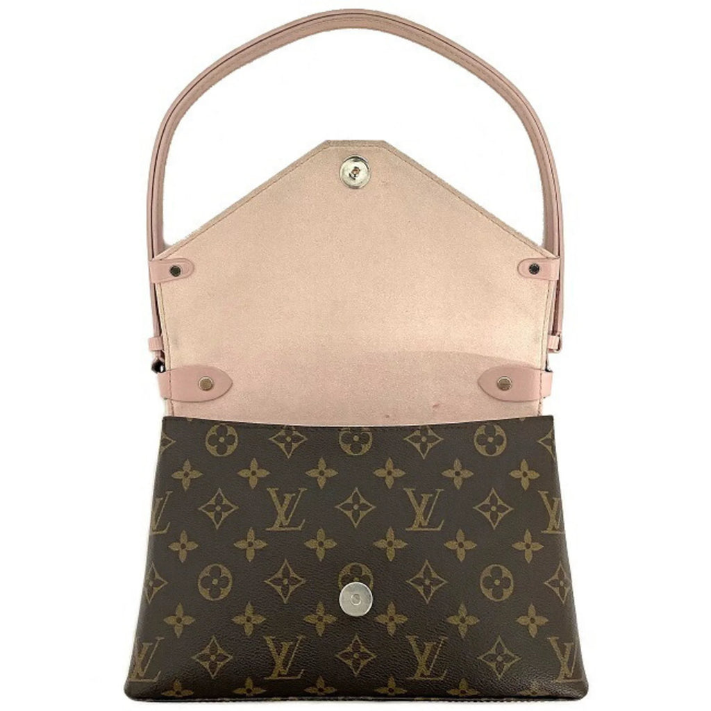 Pink Brown Monogram Leather Handbag C90810