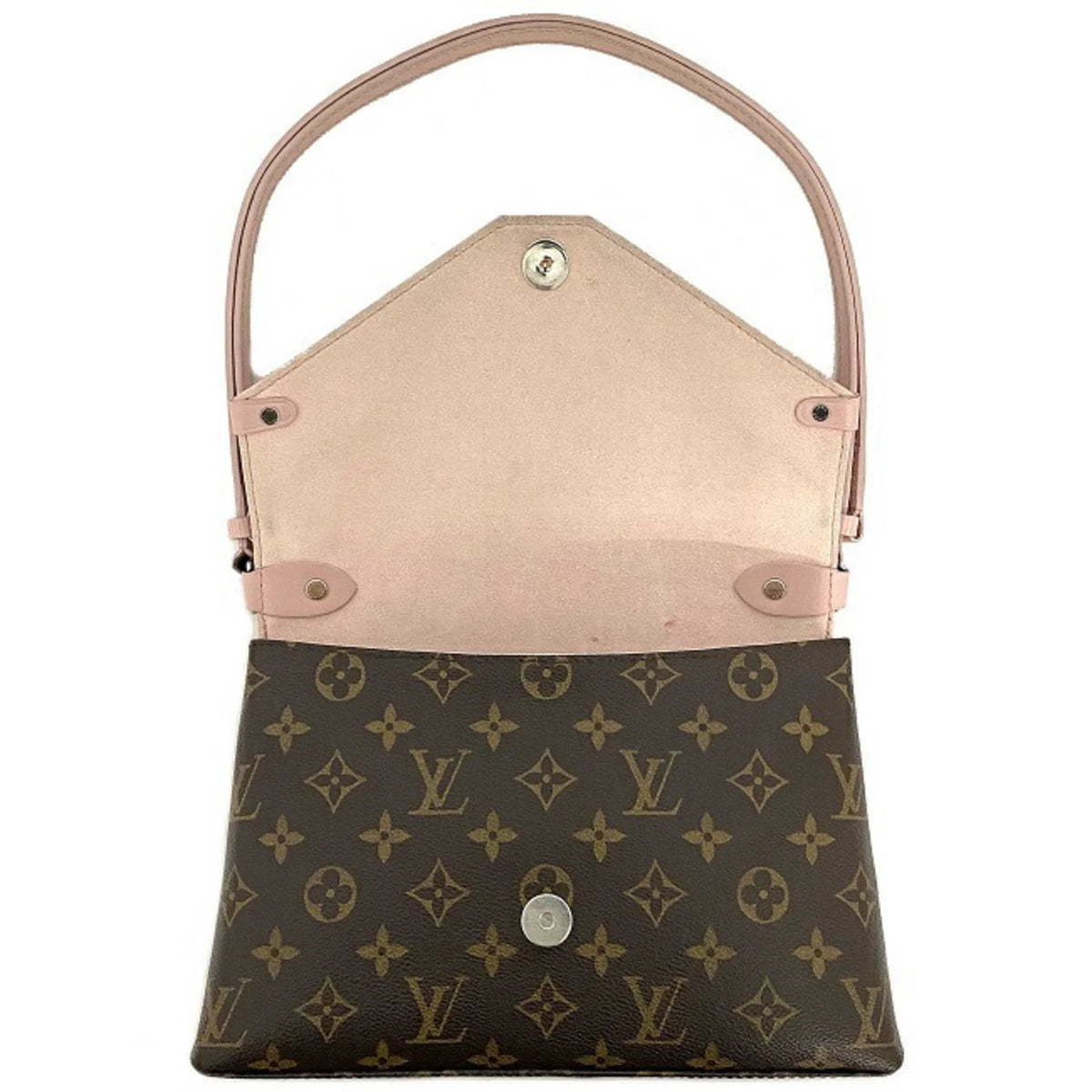 Pink Brown Monogram Leather Handbag C90810