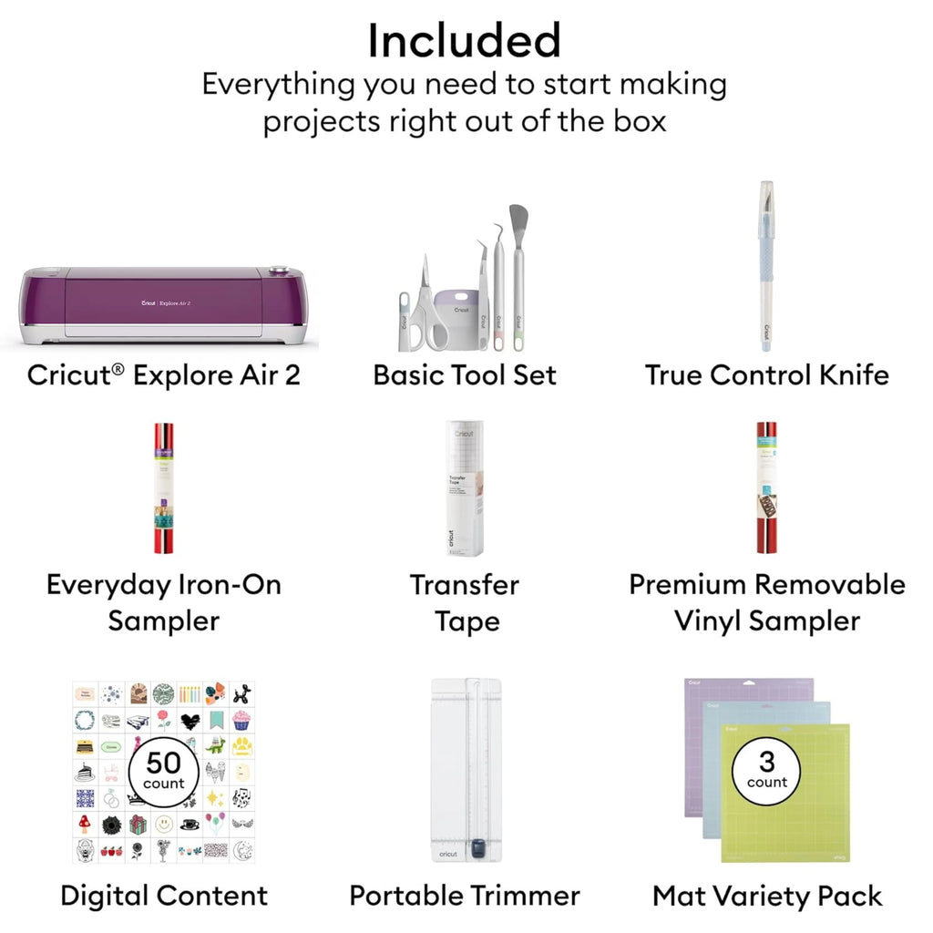 Boysenberry Cricut Explore Air 2 Essentials Bundle M43666