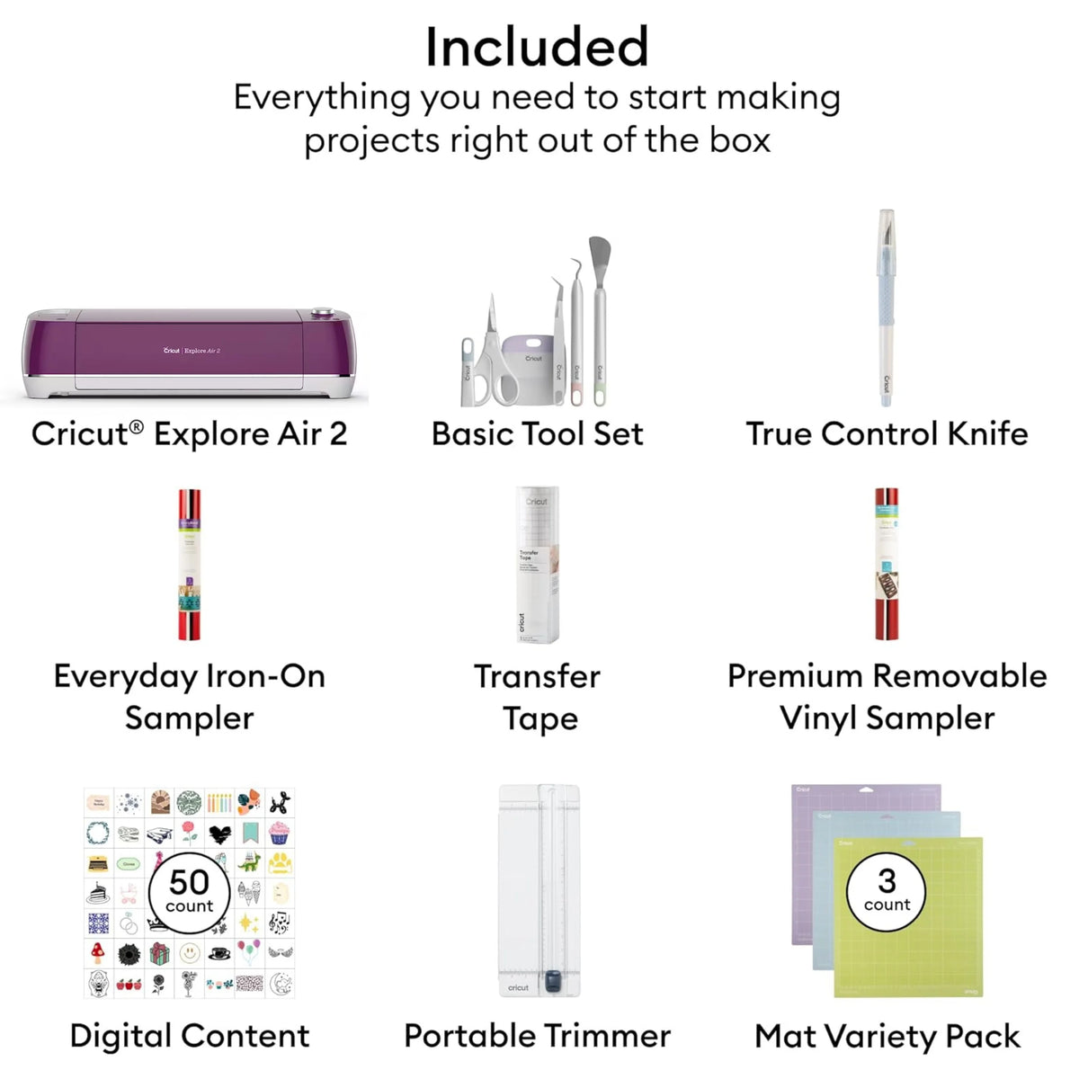 Boysenberry Cricut Explore Air 2 Essentials Bundle M43666