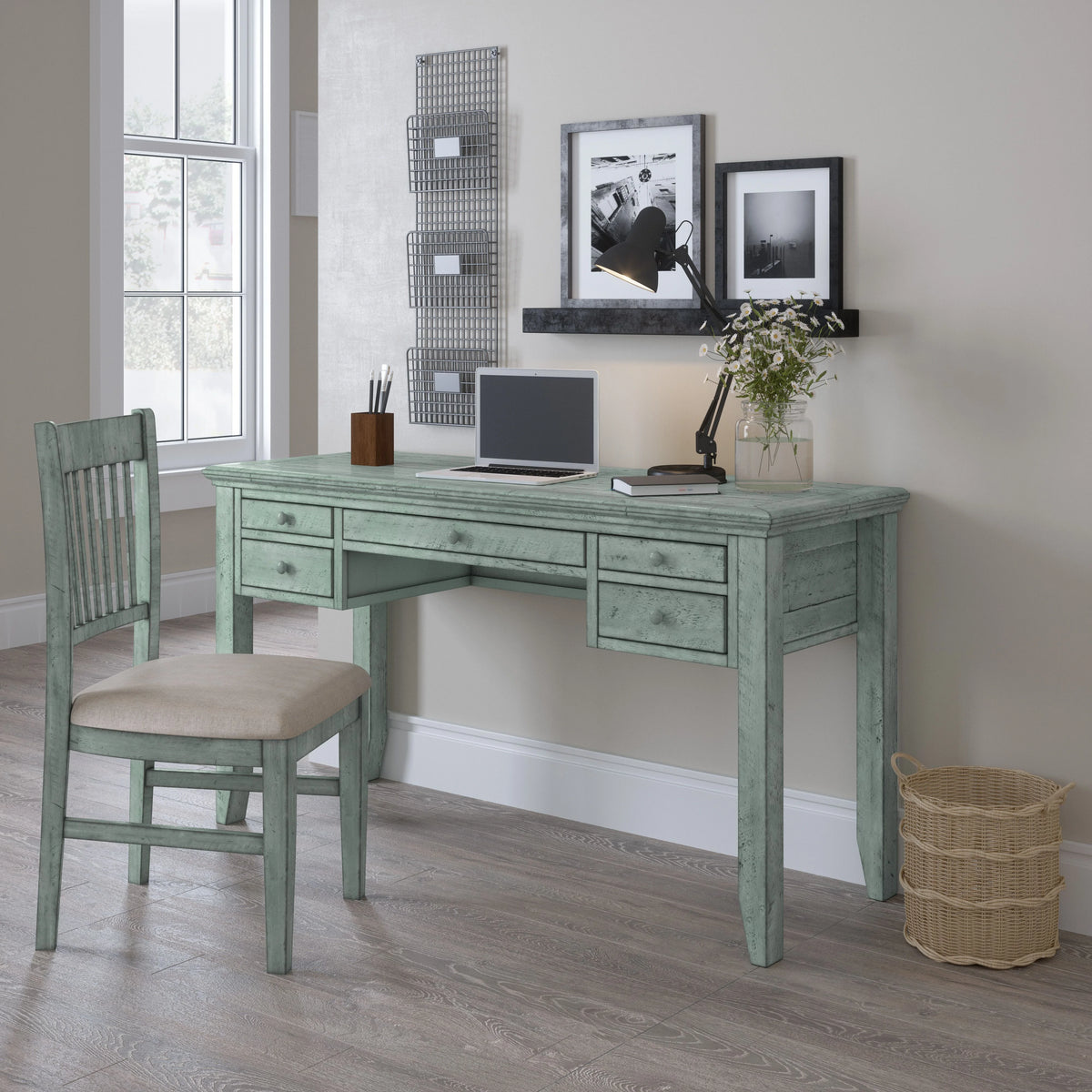 Rustic Shores USB Charging Desk and Chair Set S479738